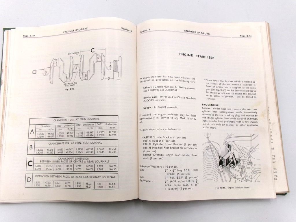OEM Hillman 1948-1951 Minx Mark III IV V Workshop Manual, w/ Colour Lube Chart - Bluemoon Classic Parts