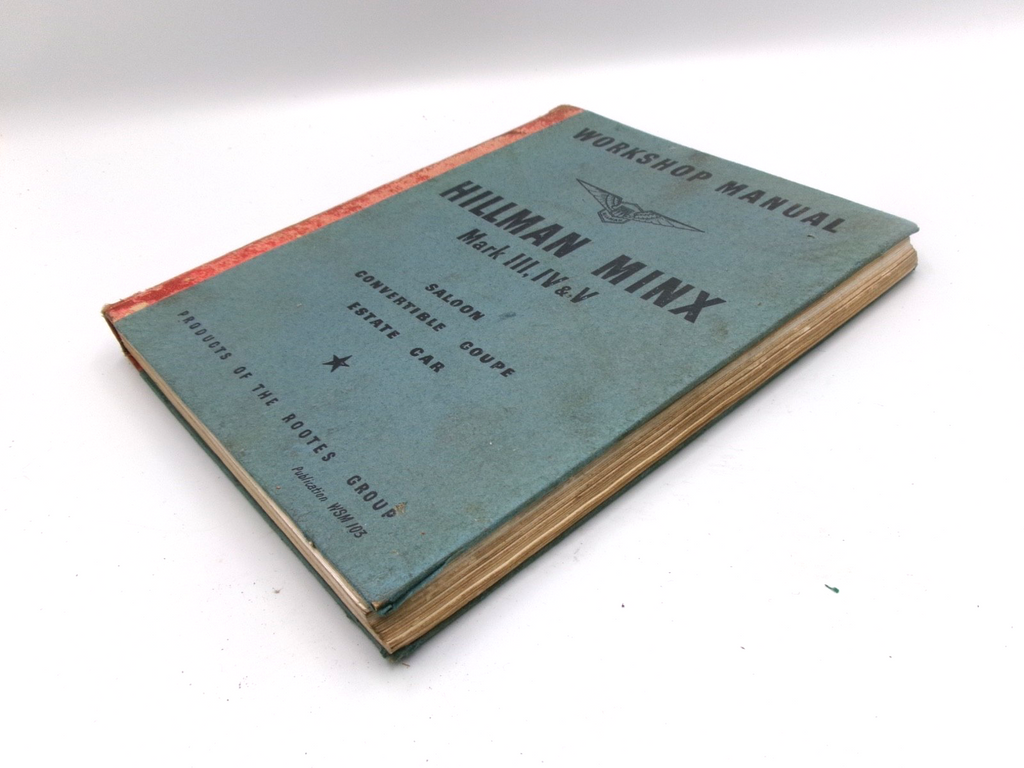 OEM Hillman 1948-1951 Minx Mark III IV V Workshop Manual, w/ Colour Lube Chart - Bluemoon Classic Parts