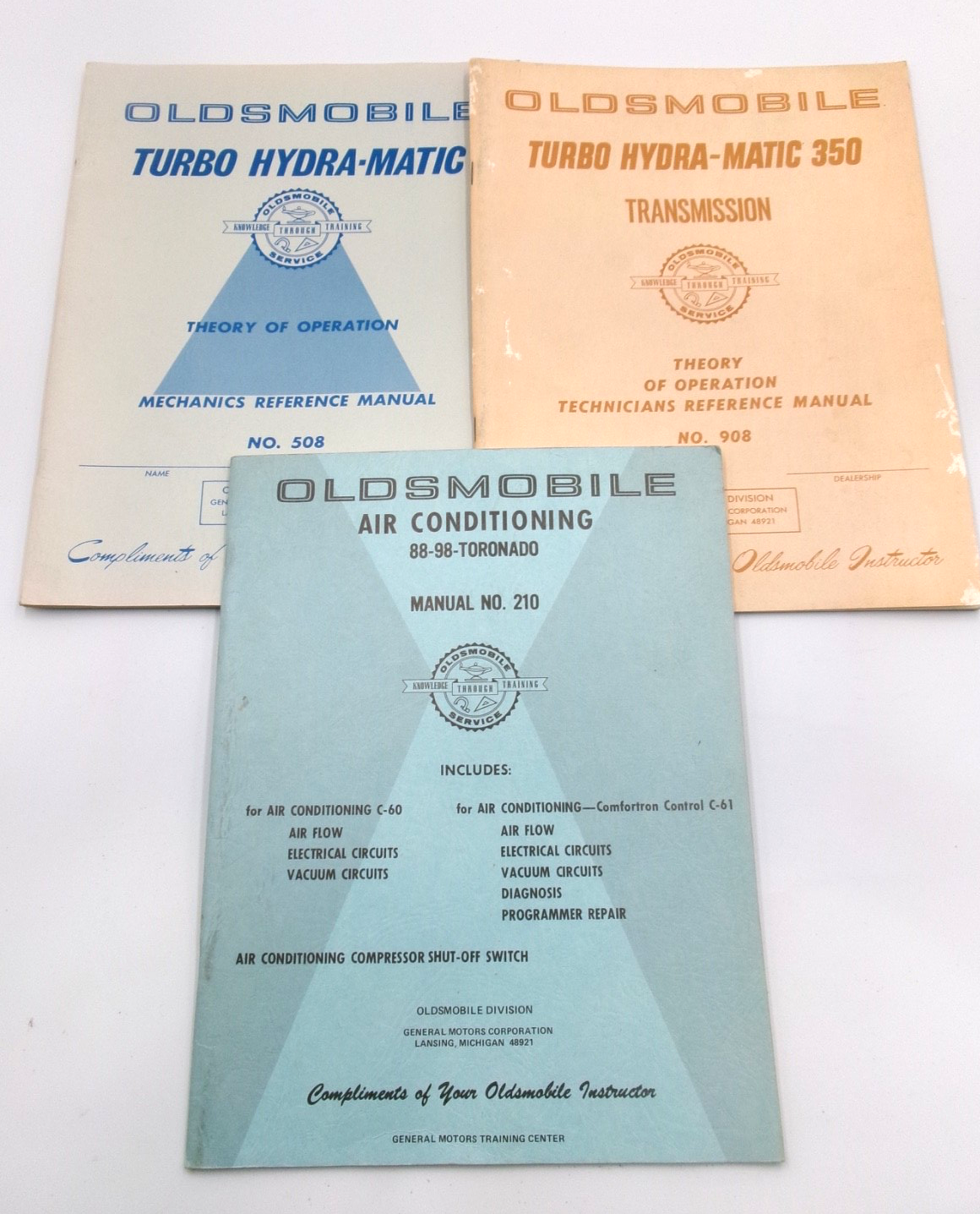 Oldsmobile Toronado Tech Manuals 1988 Air Cond & Turbo Hydramatic 350 Tech Manuals - Bluemoon Classic Parts