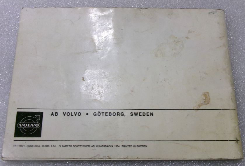 Volvo 242 244 245 Owners Manual - Bluemoon Classic Parts