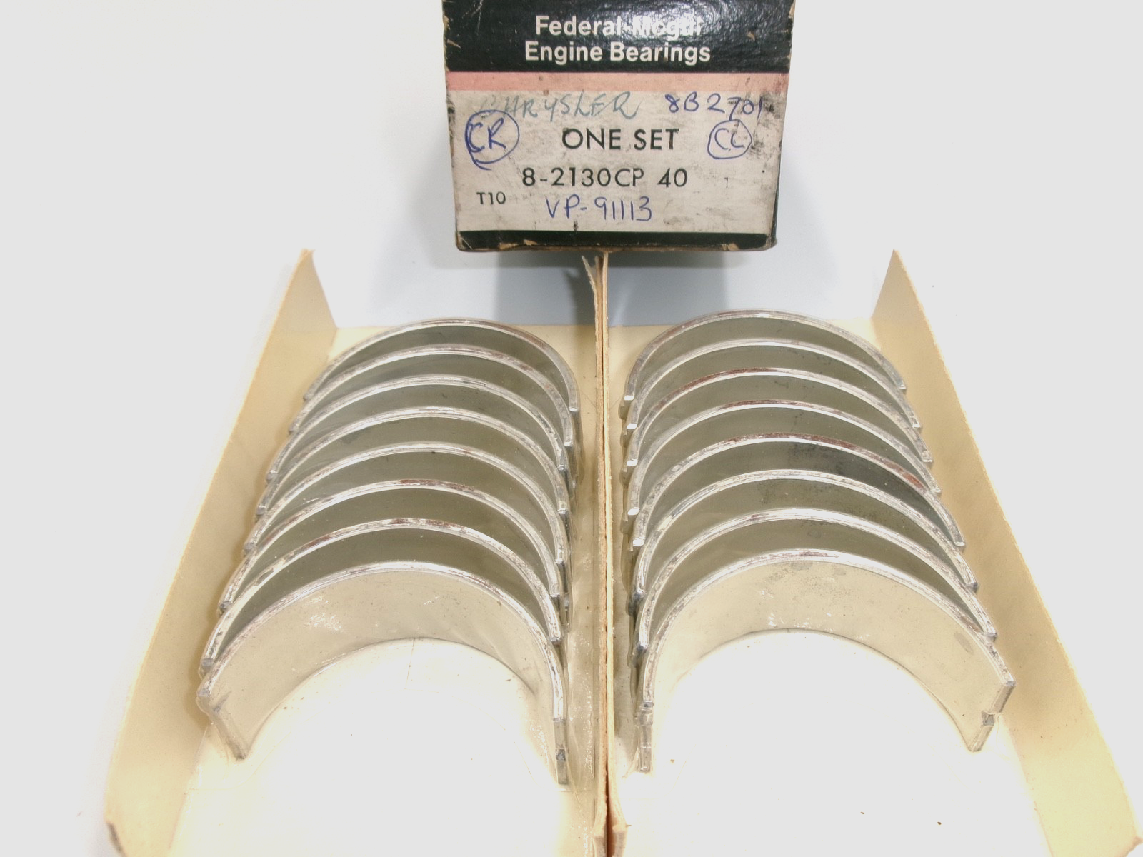 NOS 1958-68 Chrysler Valiant AP6 VC VE V8 273 CONROD Bearings 8B2701 + .40mm - Bluemoon Classic Parts
