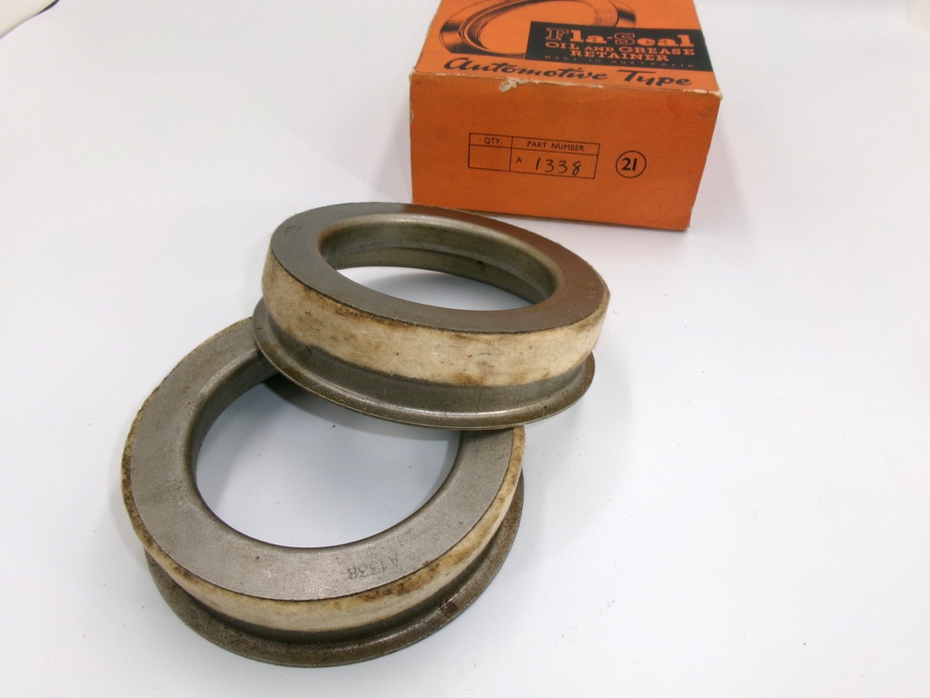 NOS 1937-39 CHEVROLET HL GMC Trucks Outer Rear Hub Seals - One Pair - Bluemoon Classic Parts