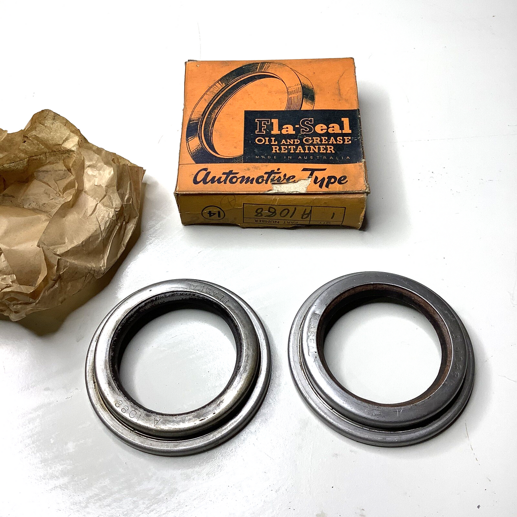 NOS 1938-1950 Ford Truck Y series Rear Outer Wheel Hub - One PAIR Oil Seals - Bluemoon Classic Parts