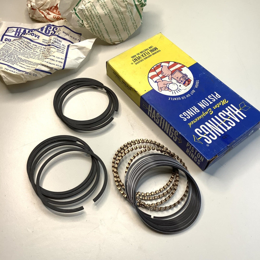 NOS Hastings 675 Piston Ring Set Mitsubishi Colt Lancer L200 L300 76.90mm +.020 - Bluemoon Classic Parts