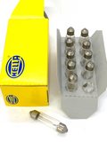 6V Festoon Bulbs Box of  10 NOS Hella 6V 42mm 10w May Suit 1959-1967 Volkwagen Beetle - Bluemoon Classic Parts