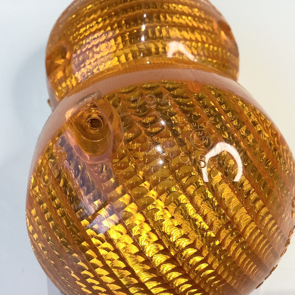 Lucas NOS L794 ONE PAIR Amber Indicator Lenses Morgan Landrover Triumph Lotus - Bluemoon Classic Parts