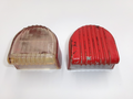 One PAIR Lucas Genuine L476 D Lamps Stop Tail Number Plate Lenses 572441 572442 - Bluemoon Classic Parts