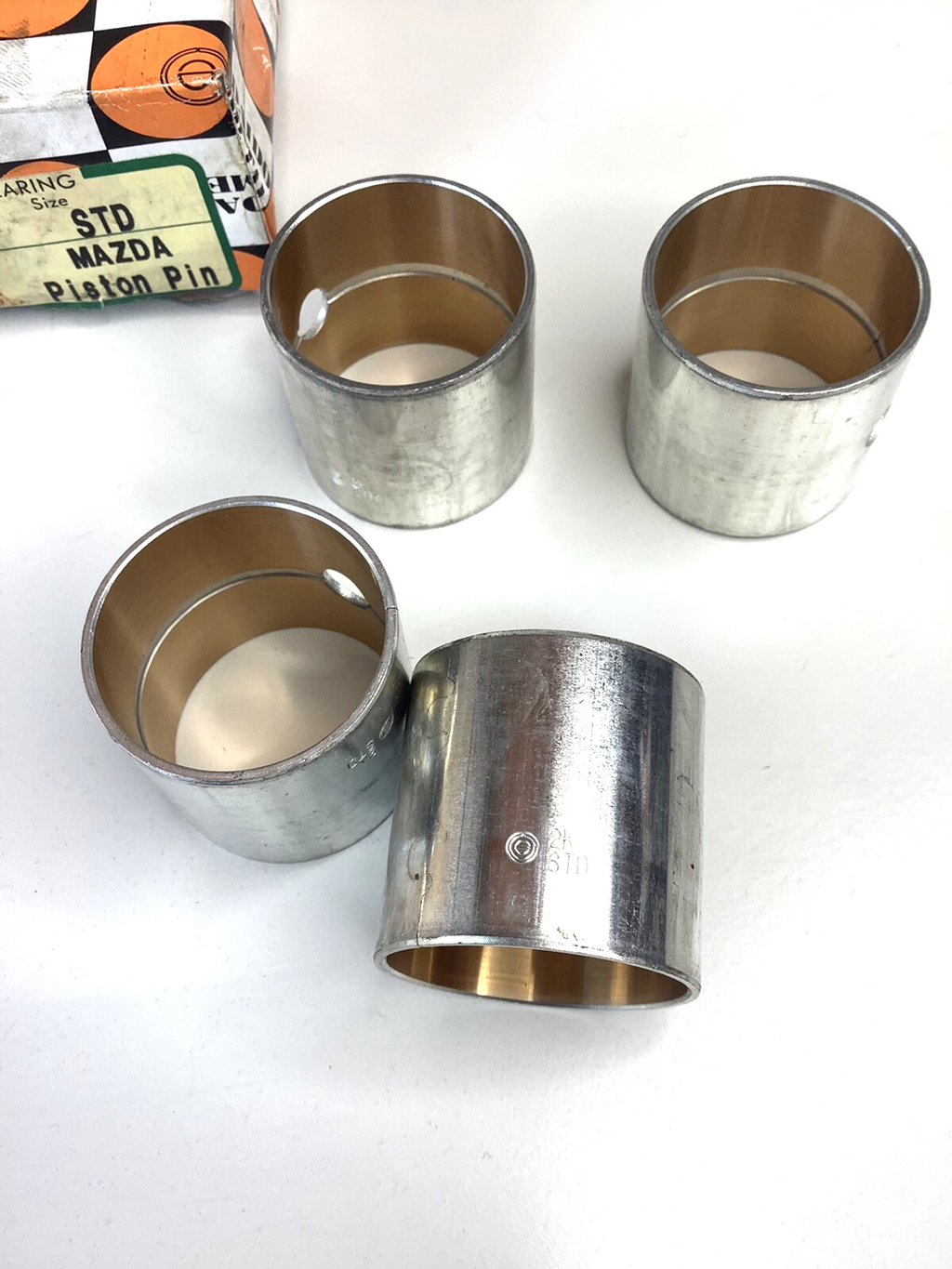 NOS Mazda 4 X Piston Bush Bearings, 2K STD, in Original Box - Bluemoon Classic Parts