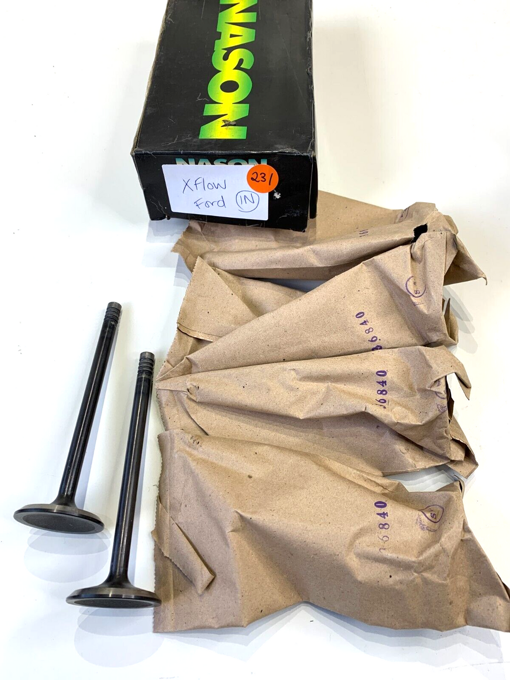 New Old Stock 'Old School' Nason Ford X Flow 6cyl Inlet Valves Set x 6 - Bluemoon Classic Parts