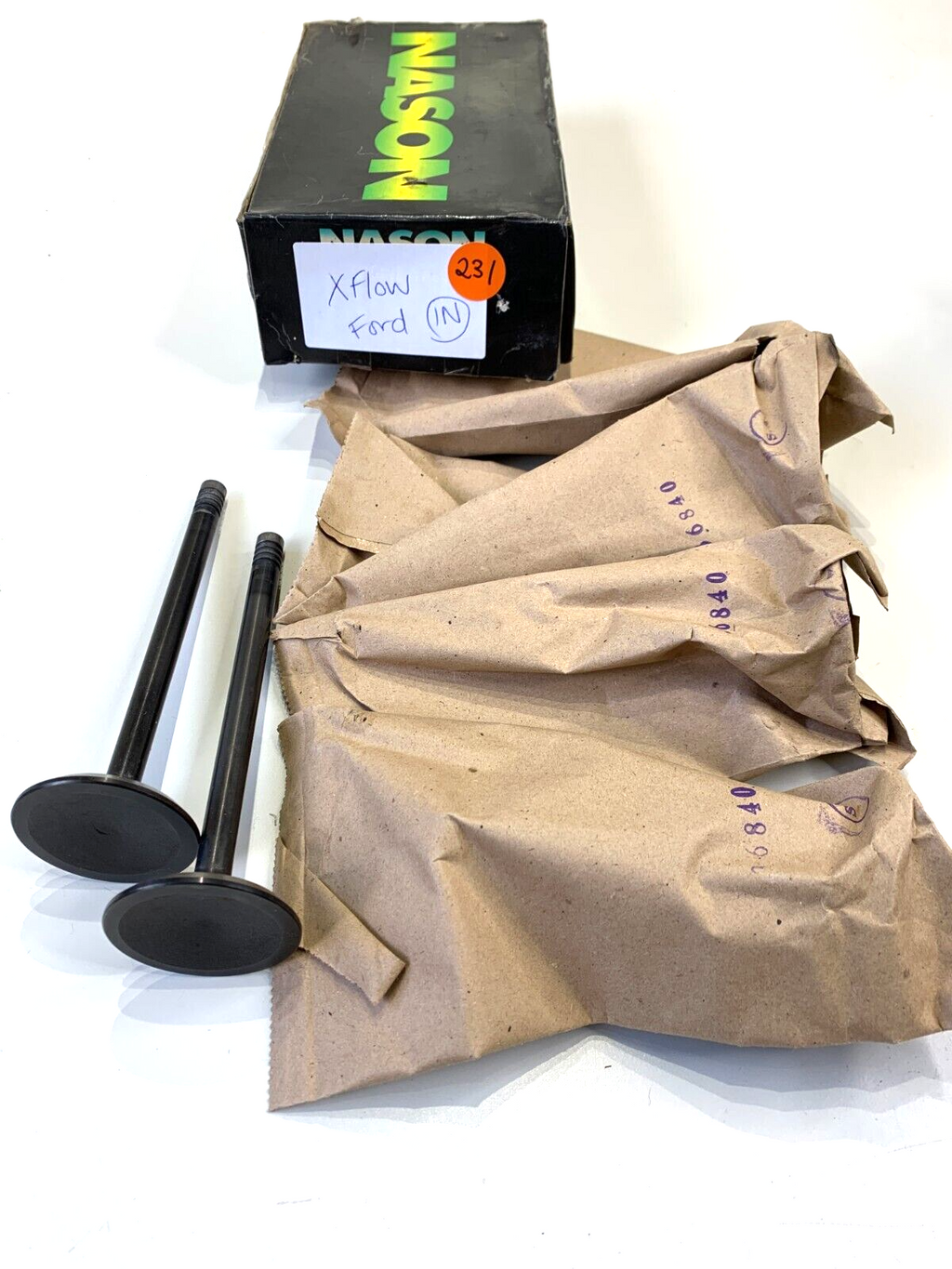 New Old Stock 'Old School' Nason Ford X Flow 6cyl Inlet Valves Set x 6 - Bluemoon Classic Parts